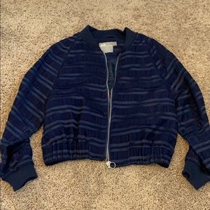 Quilted Blue Silk Jacket (part of set)